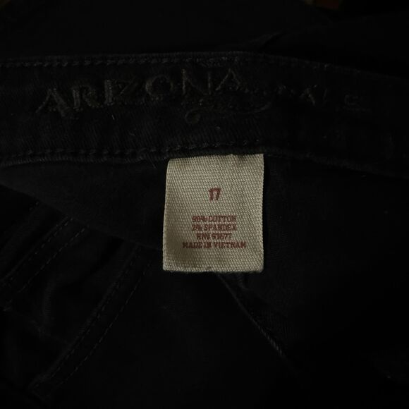 AriZona Jeans Emo Whimsigoth Black Straight Skinny Jeans Stretch Juniors Size 17 - Picture 7 of 8